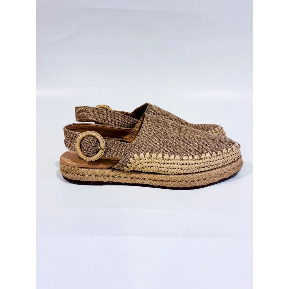 ZARA Beige espadrille sandals | Jute woven summer | Size 35 EU - Picture 6 of 9